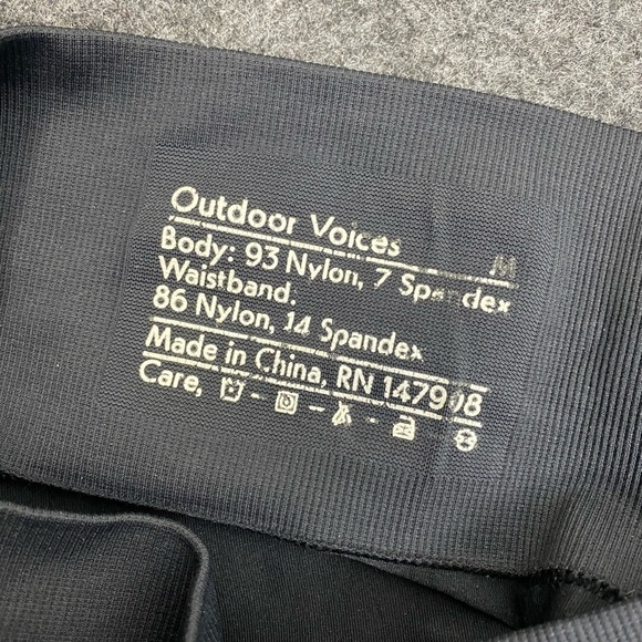 Outdoor Voices Black Studio Skin Leggings M Small Compression - Picture 5 of 8